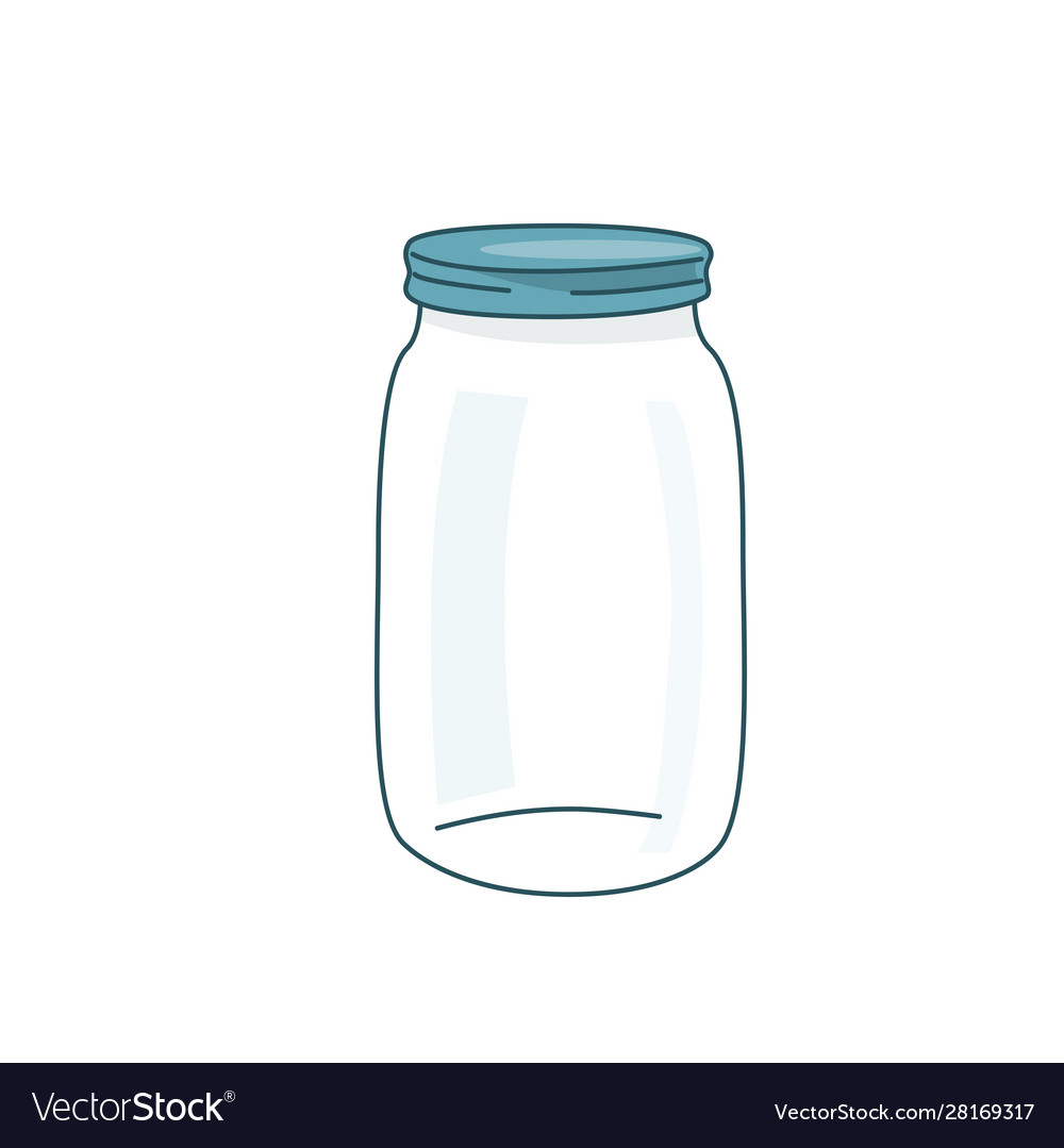 Tall Empty Glass Jar With Lid Stock Photo - Download Image Now