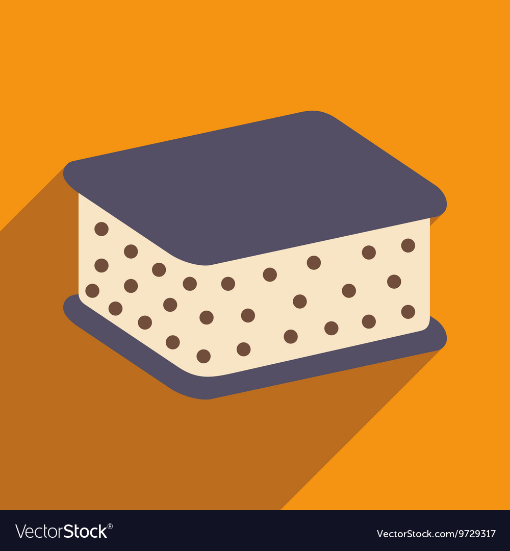 Flat with shadow icon and mobile application ice