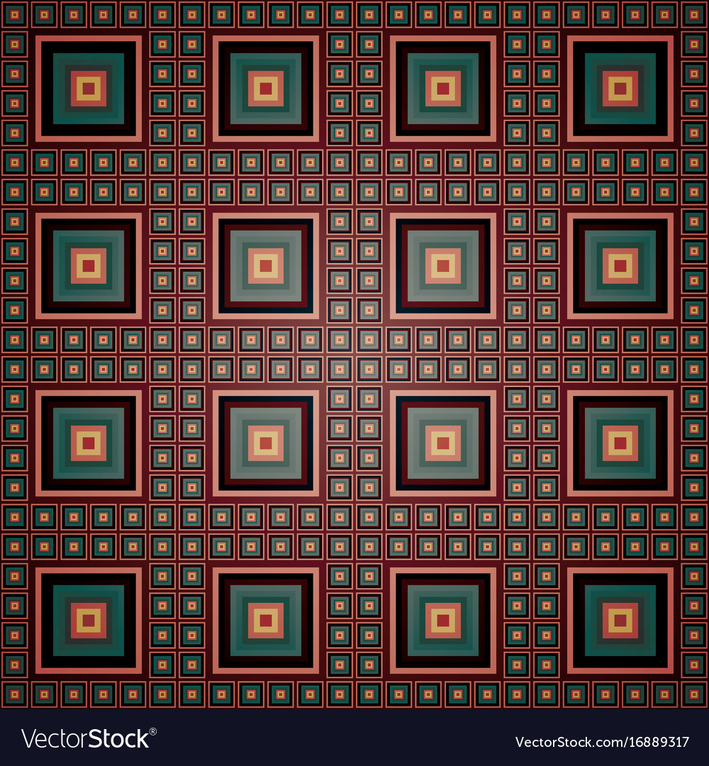 Geometric pattern of large and small dark squares