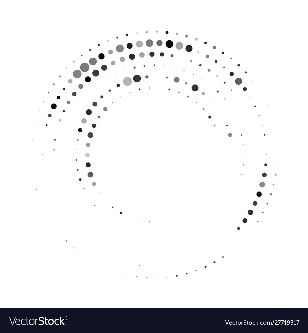 Halftone dots in circle form abstract geometric Vector Image