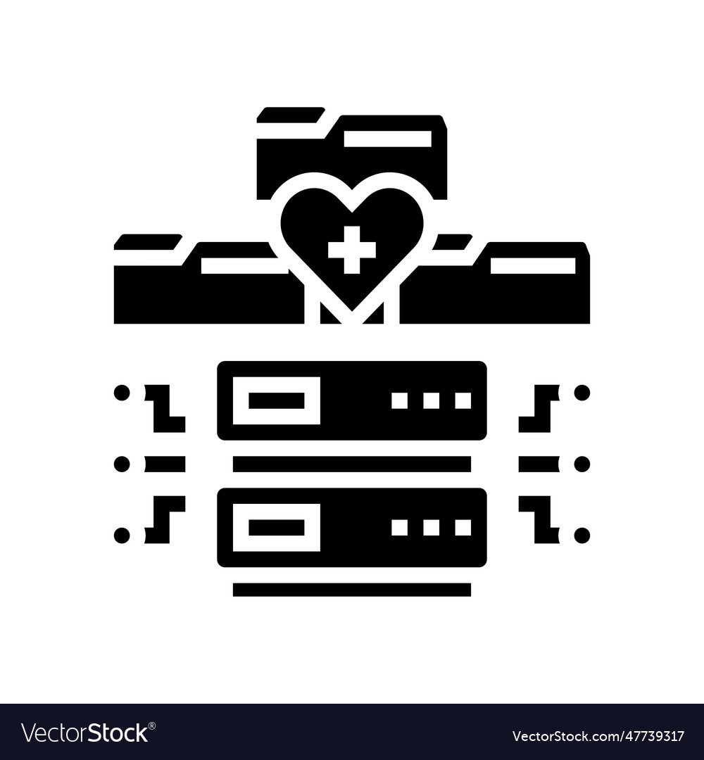 Health Data Analysis Glyph Icon Royalty Free Vector Image 1585