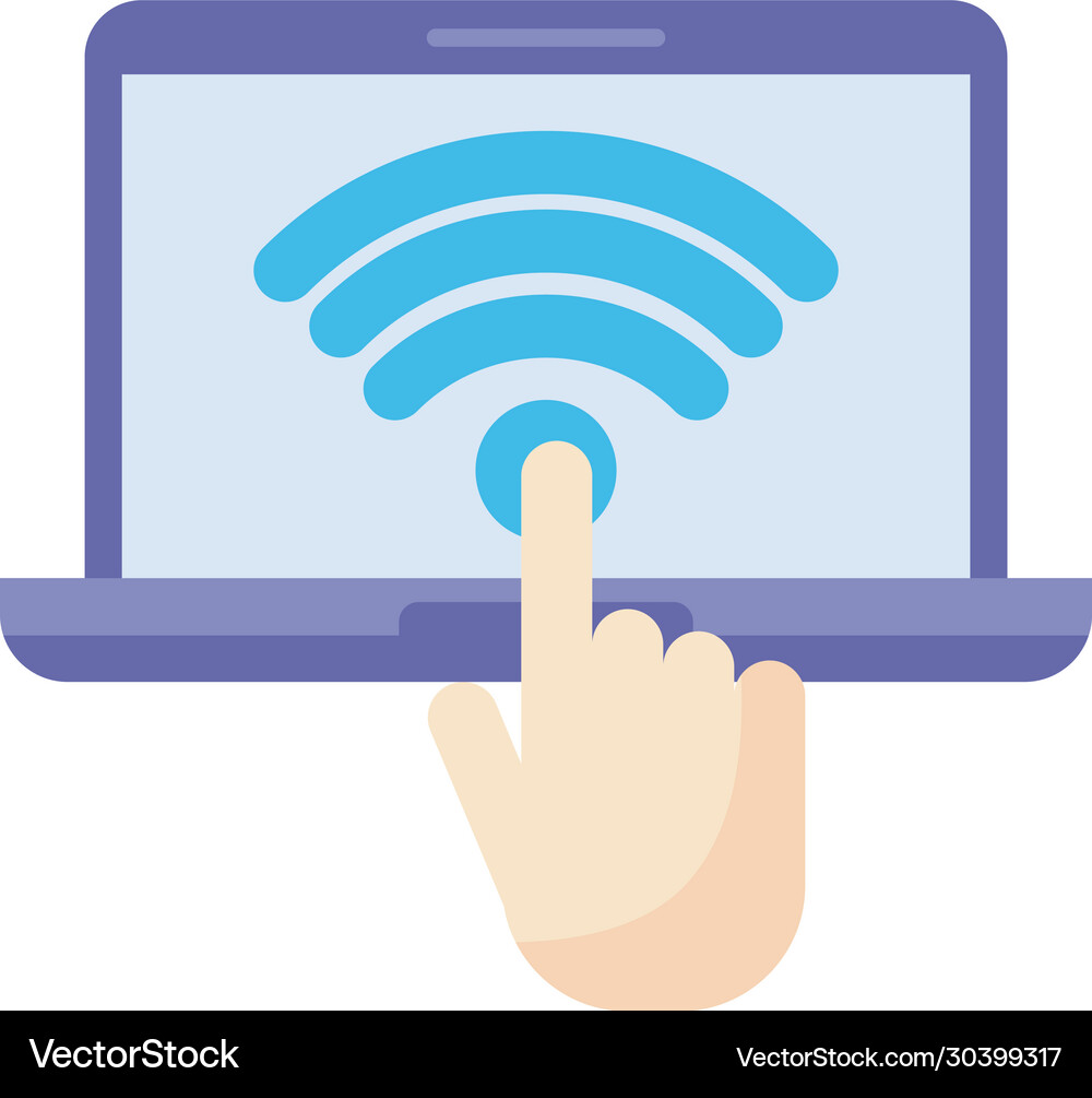 Open laptop with icons online education Royalty Free Vector