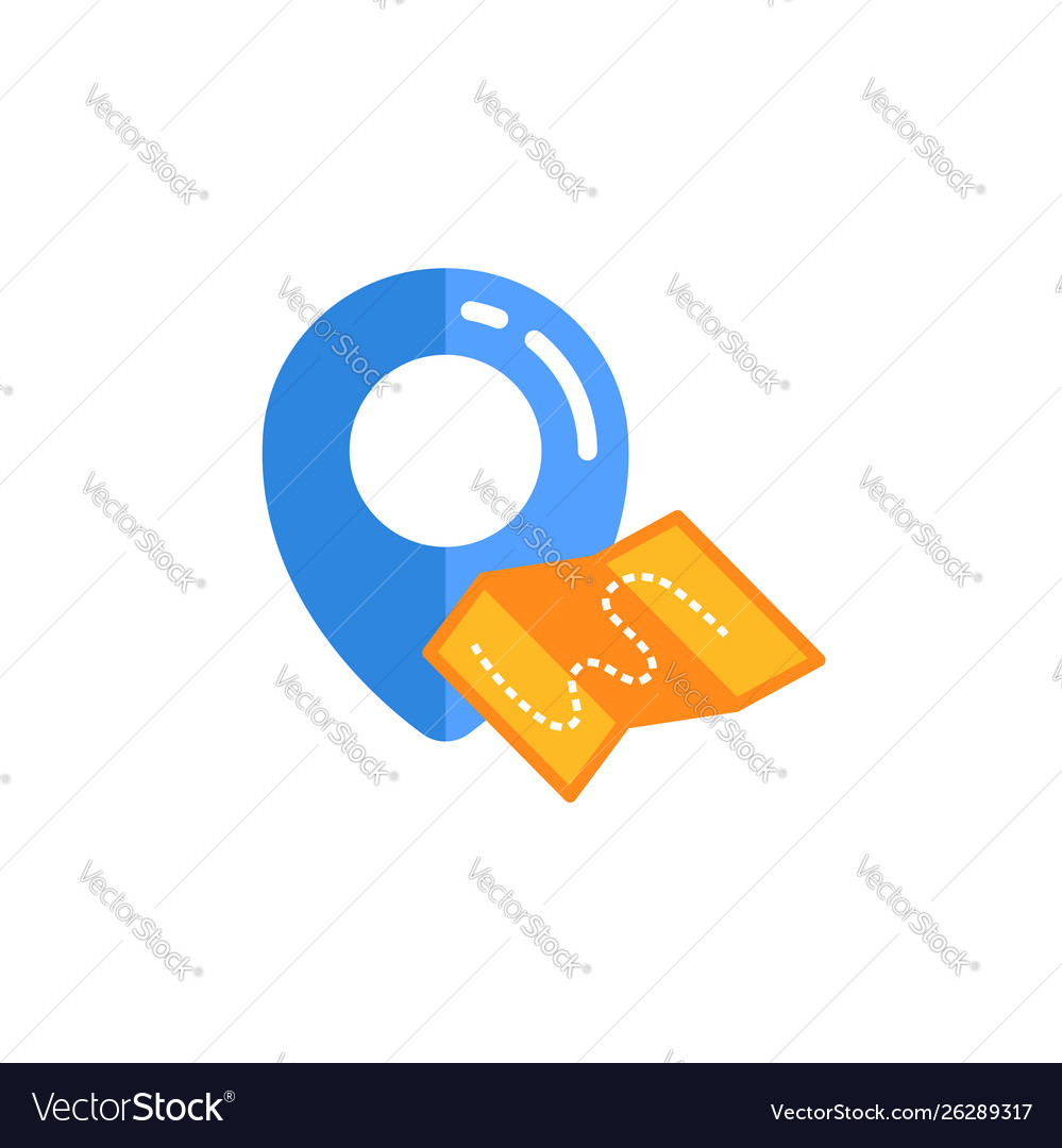 Pin location icon with map design sign vector image Pin location icon with map design sign