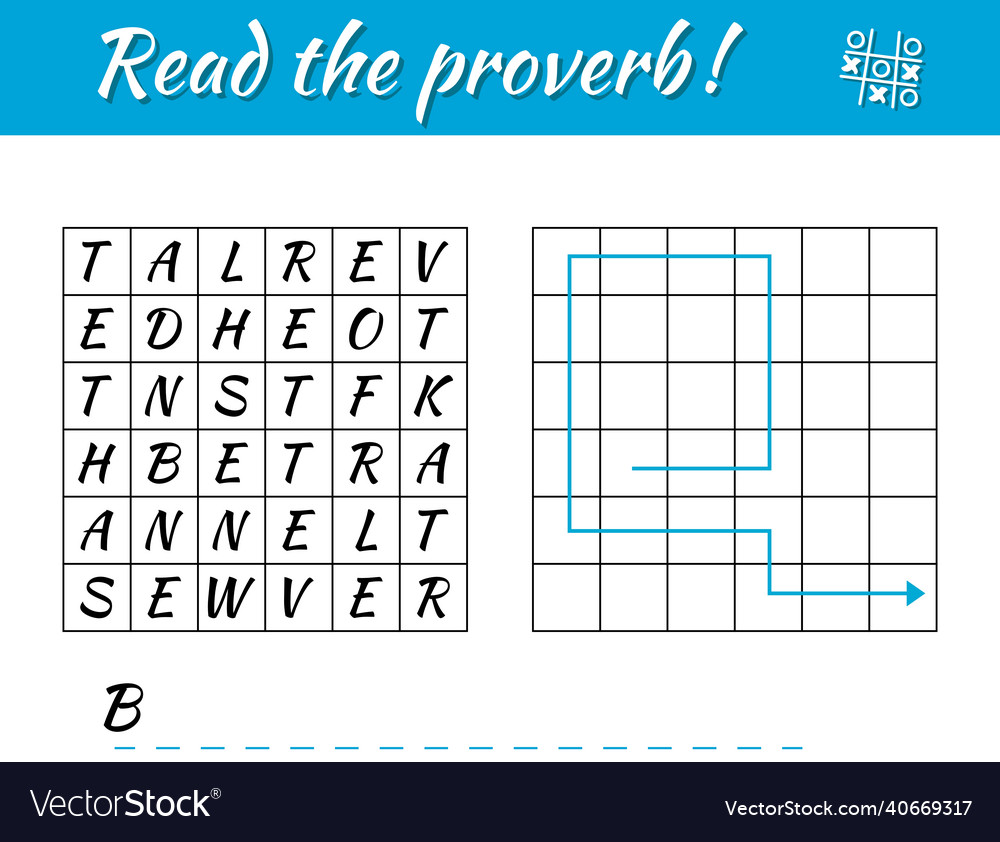 Read the proverb and write result riddle
