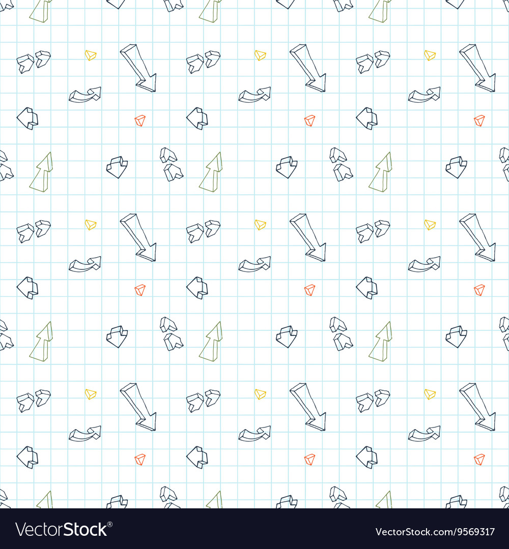 Seamless pattern of different arrows