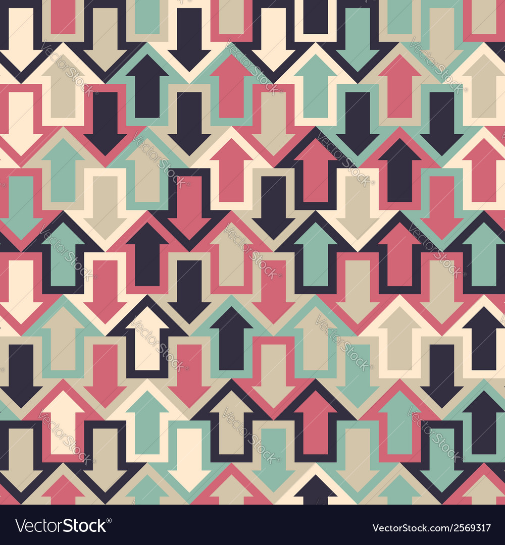 Seamless pattern with arrows