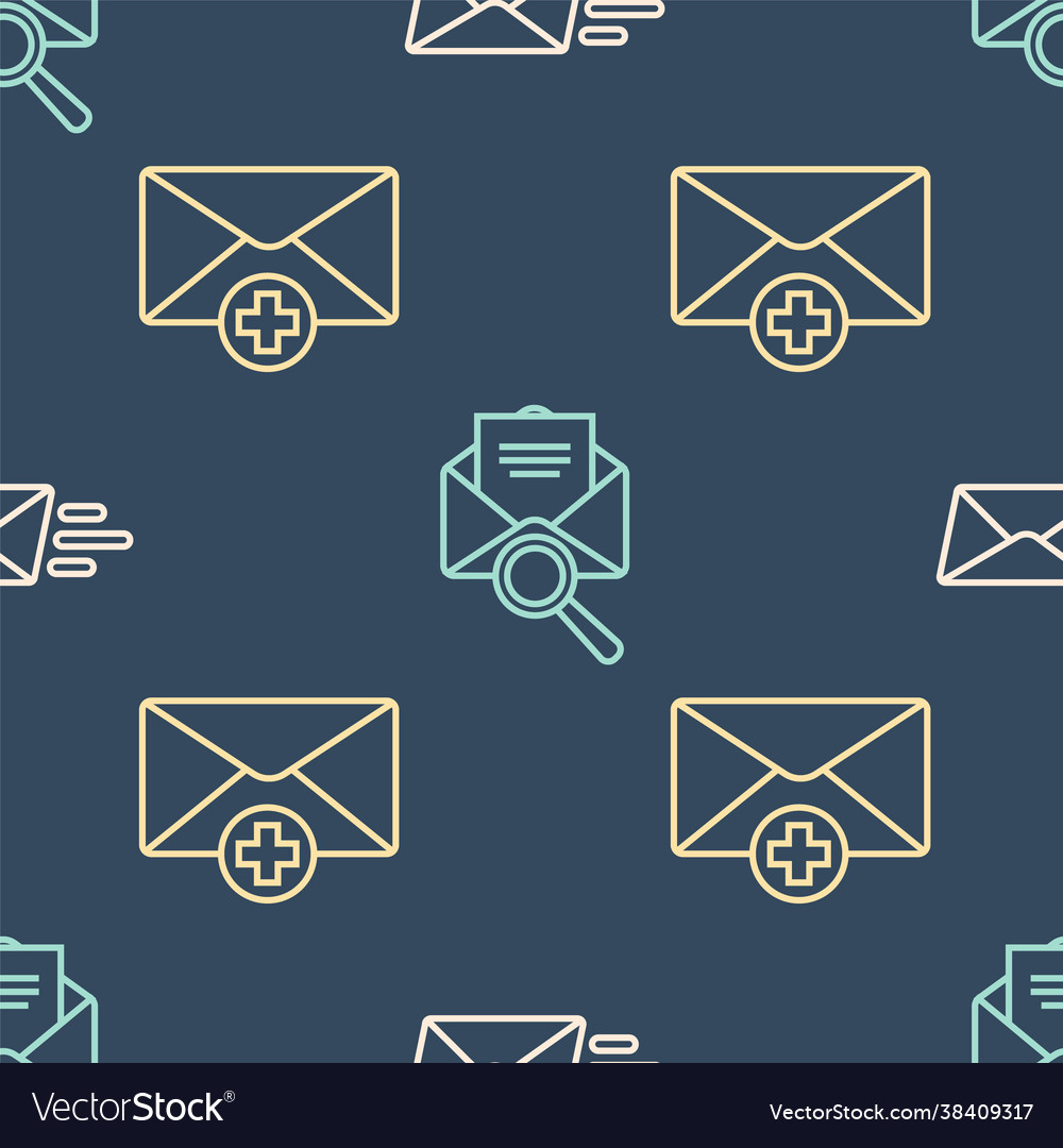 Set line express envelope received message vector image Set line express envelope received message