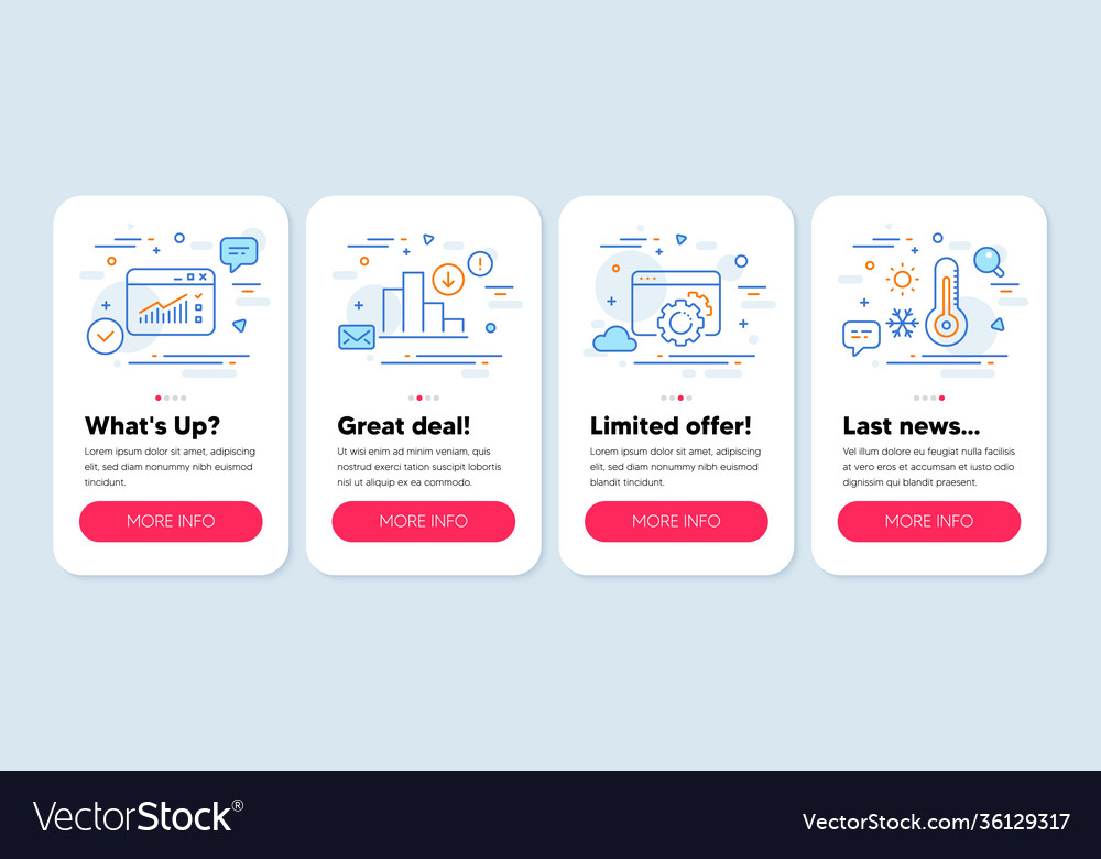 Set science icons such as decreasing graph