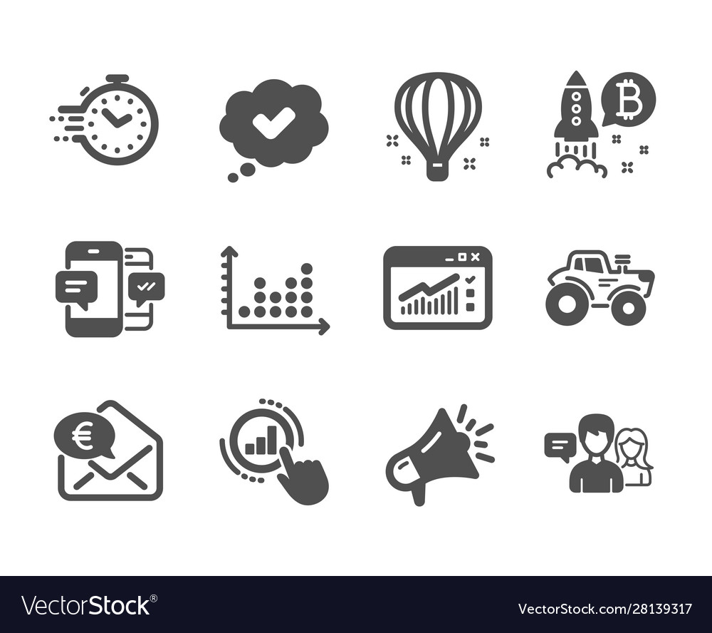 Set technology icons such as web traffic