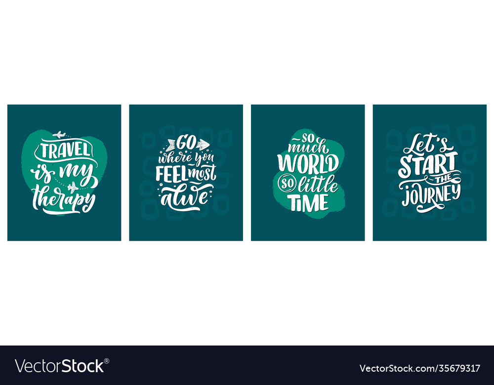 Set with life style inspiration quotes about vector image Set with life style inspiration quotes about