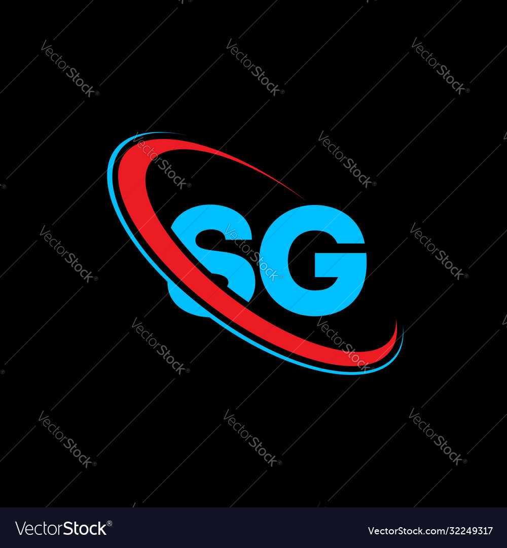 Sg s g letter logo design initial letter Vector Image