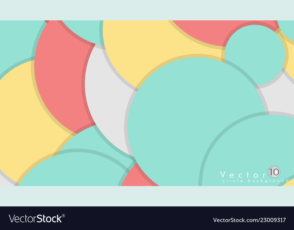 Simple and colorful circles background design vector image Simple and colorful circles background design
