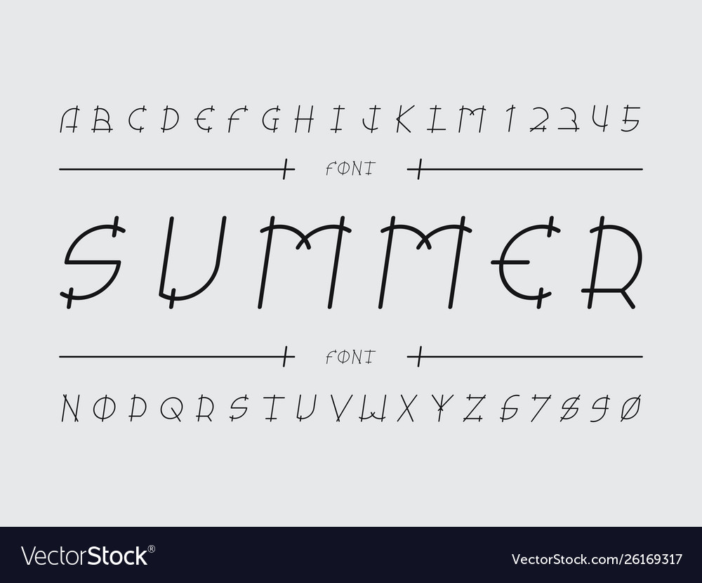 Summer font alphabet