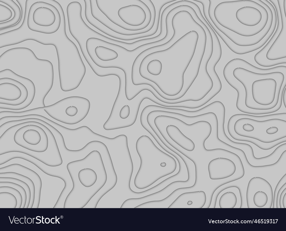 Topographic pattern lines on gray background