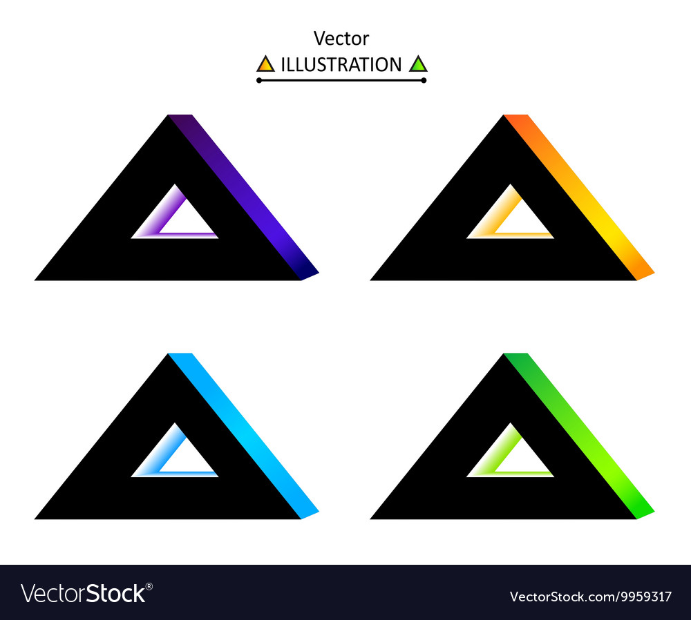 Triangular logo set