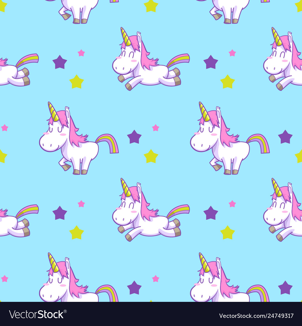 Unicorn seamless pattern