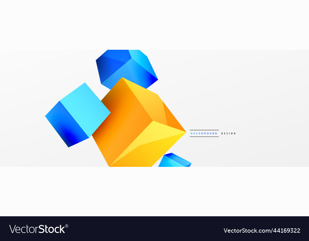 3d cubes abstract background composition Vector Image 3d cubes abstract background composition