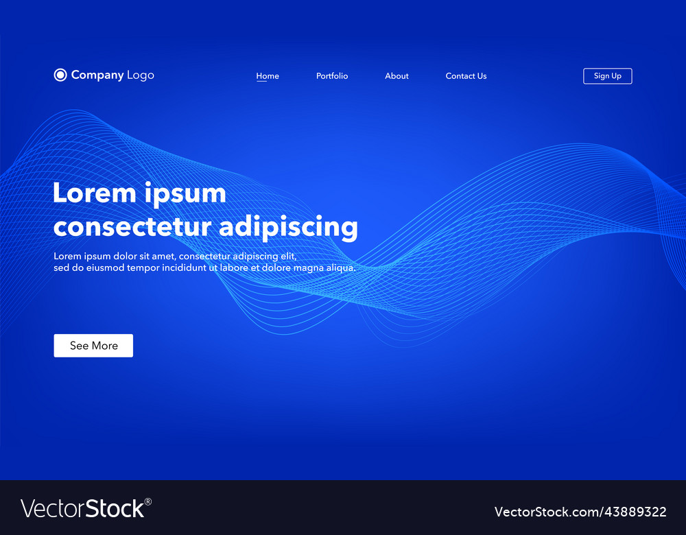Abstract background website landing page template Vector Image Abstract background website landing page template