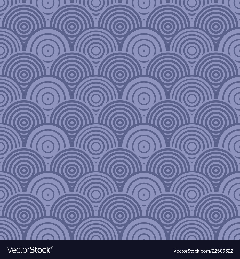 Blue abstract overlap circle pattern seamless vector image Blue abstract overlap circle pattern seamless