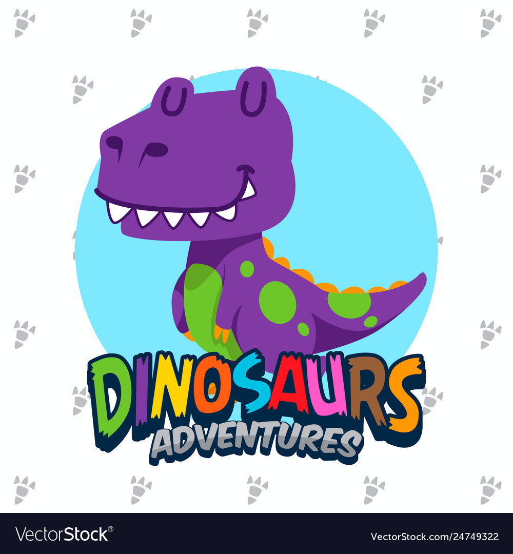 Cute dinosaurs set vector image Cute dinosaurs set