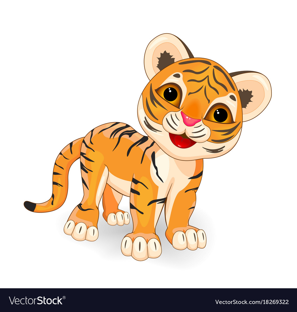 Cute tiger Royalty Free Vector Image - VectorStock