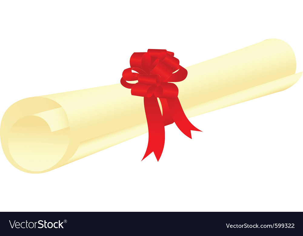 Elegant Scroll with Bow