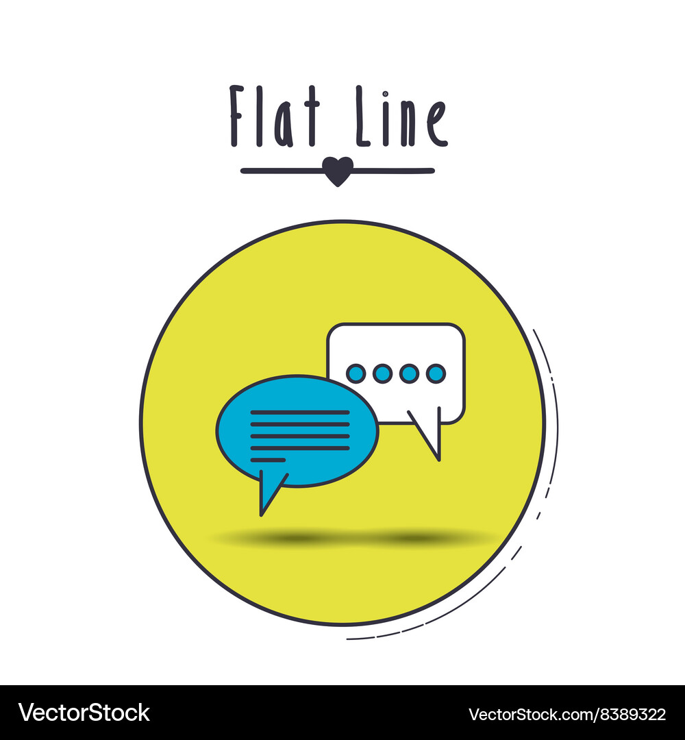 Flat line icon design Royalty Free Vector Image