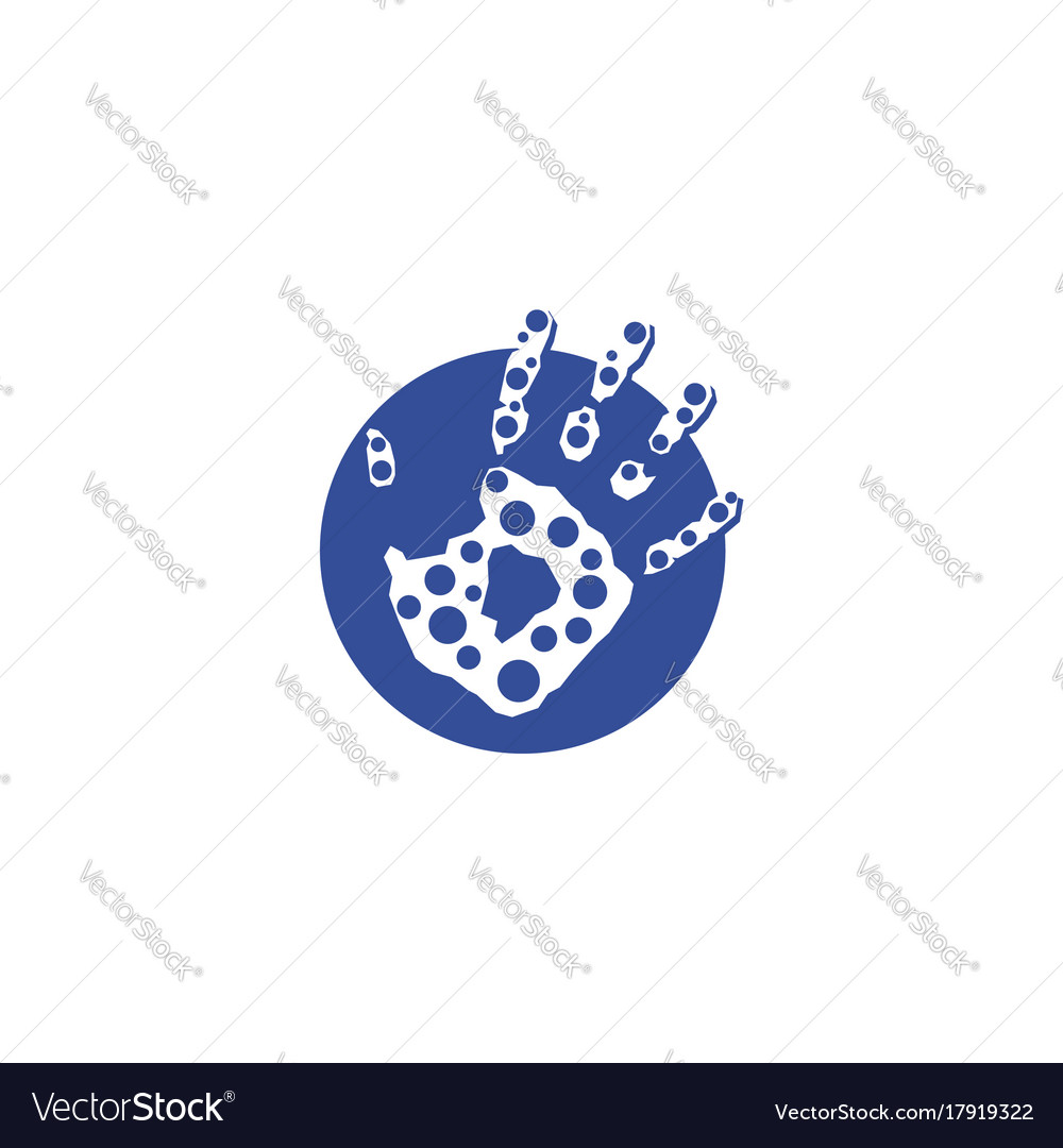 Hand circle logo Royalty Free Vector Image - VectorStock