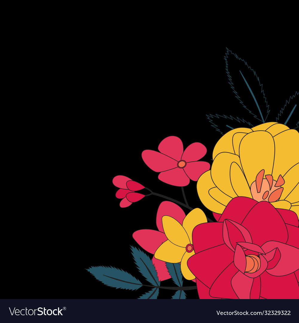 Hand drawn flower natural background