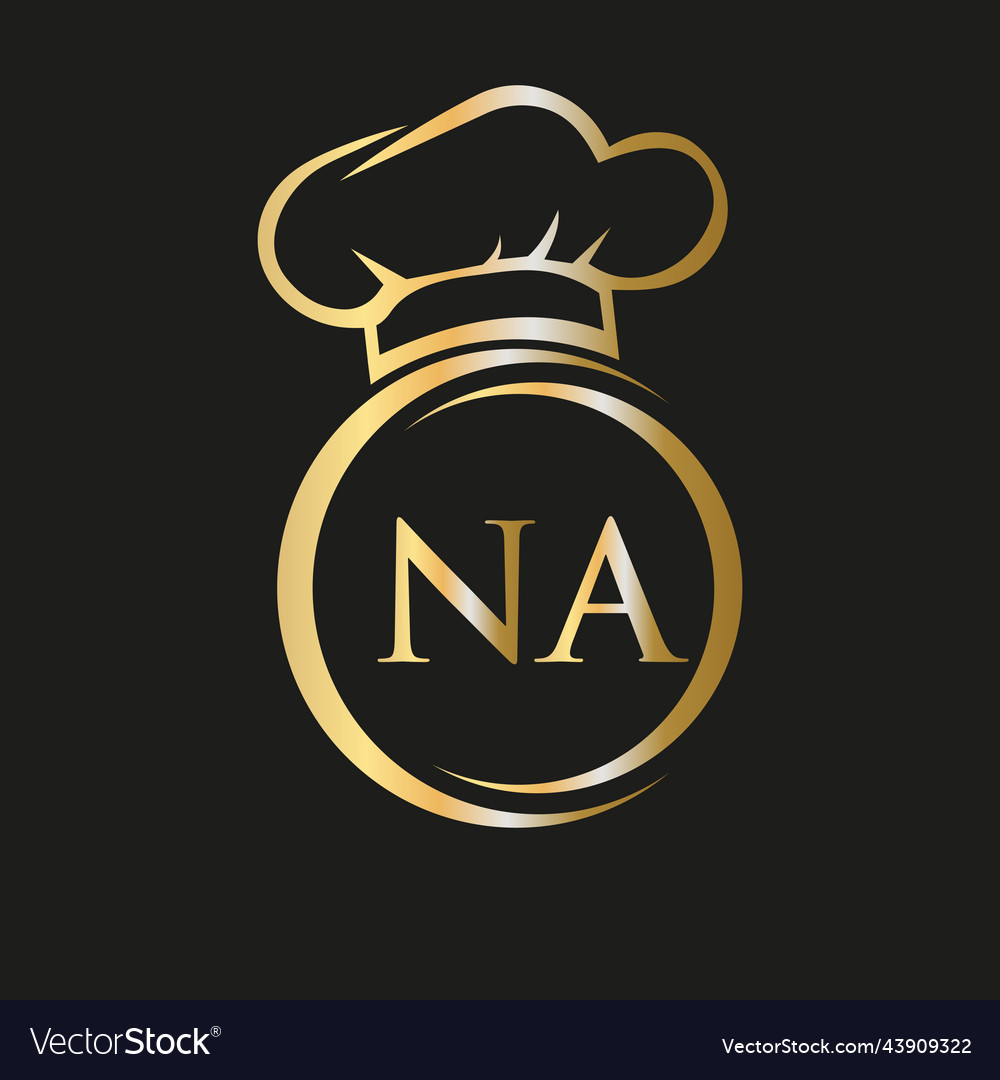 Initial letter na restaurant logo template