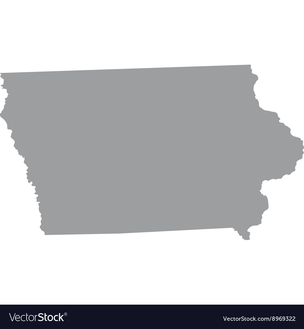 Map of the us state iowa Royalty Free Vector Image