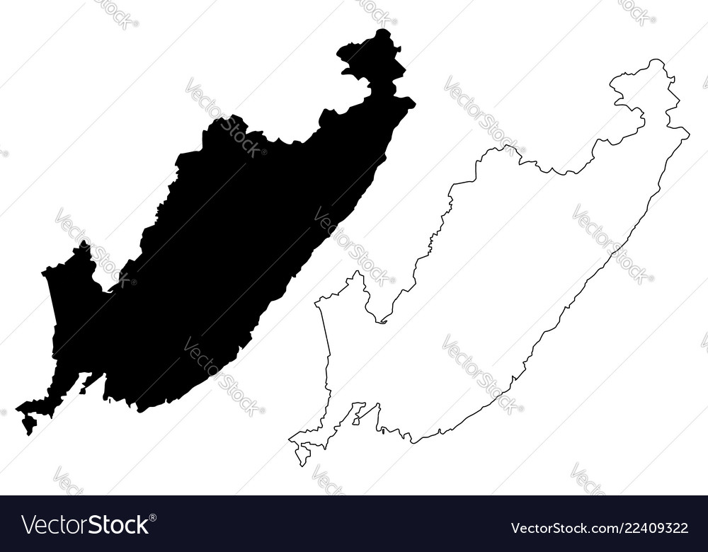 Primorsky krai map Royalty Free Vector Image - VectorStock