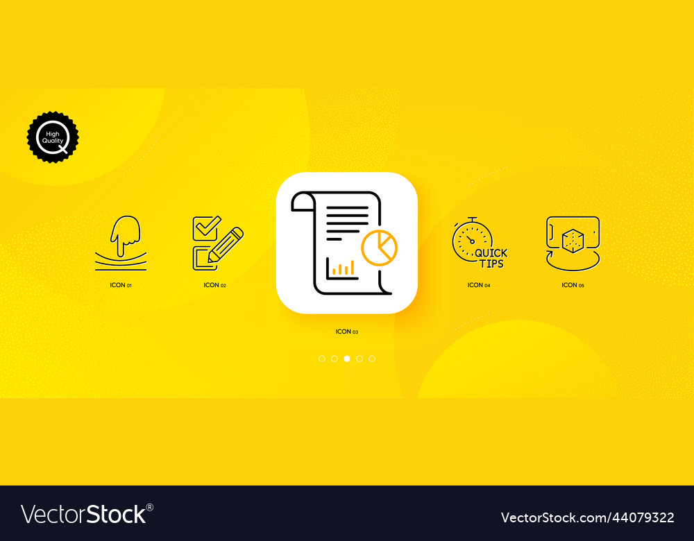 Report elastic and checkbox minimal line icons Vector Image Report elastic and checkbox minimal line icons