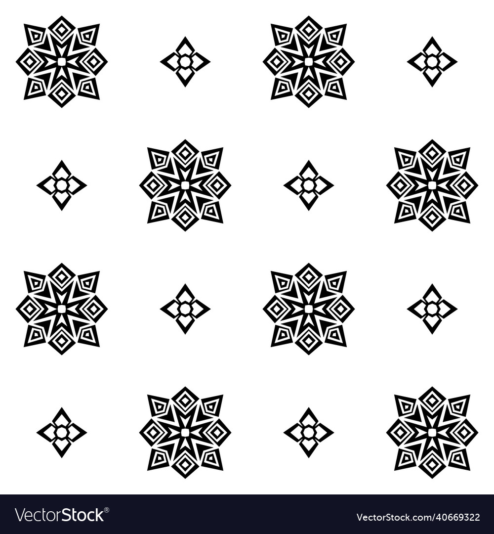 Seamless monochromatic pattern with elegant vector image Seamless monochromatic pattern with elegant
