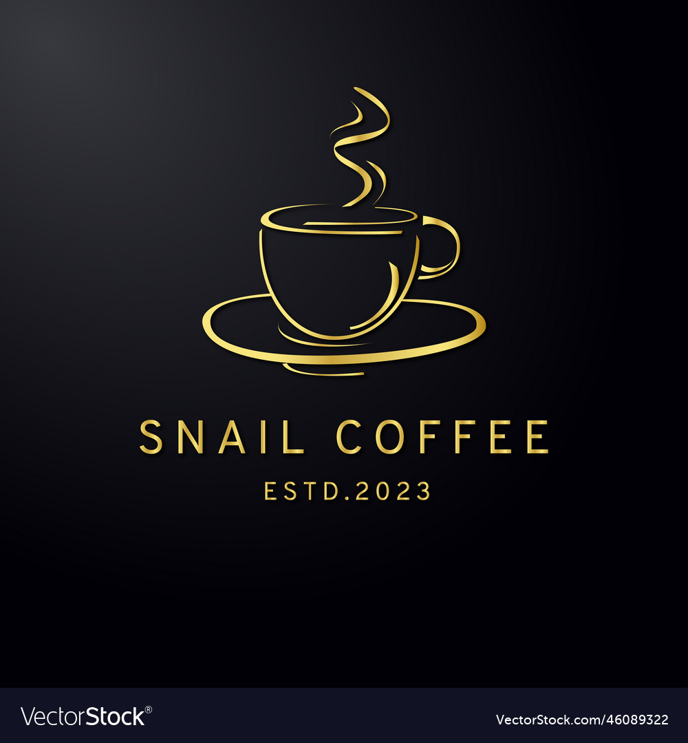 Simple and minimal coffee shop logo Royalty Free Vector