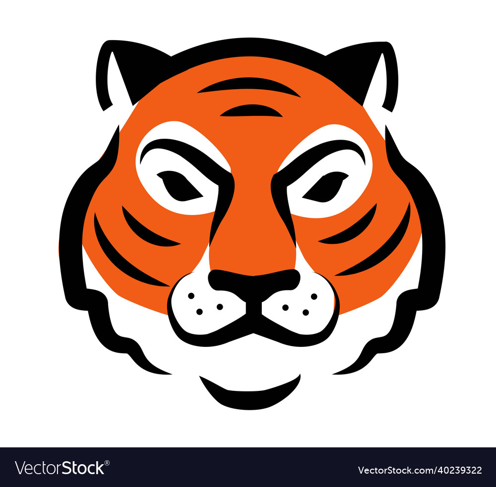 Tiger abstract logo icon lines design elements