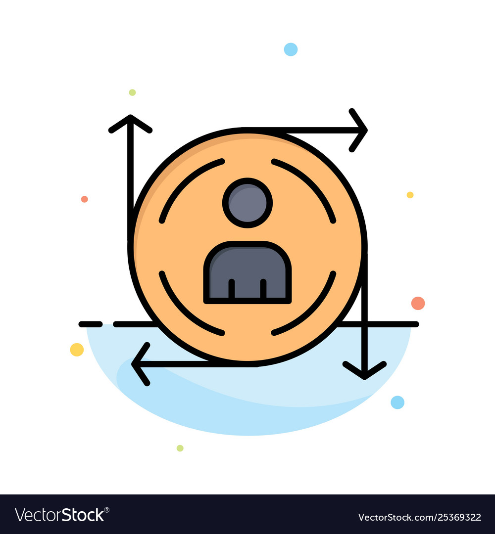 User predication arrow path abstract flat color vector image User predication arrow path abstract flat color
