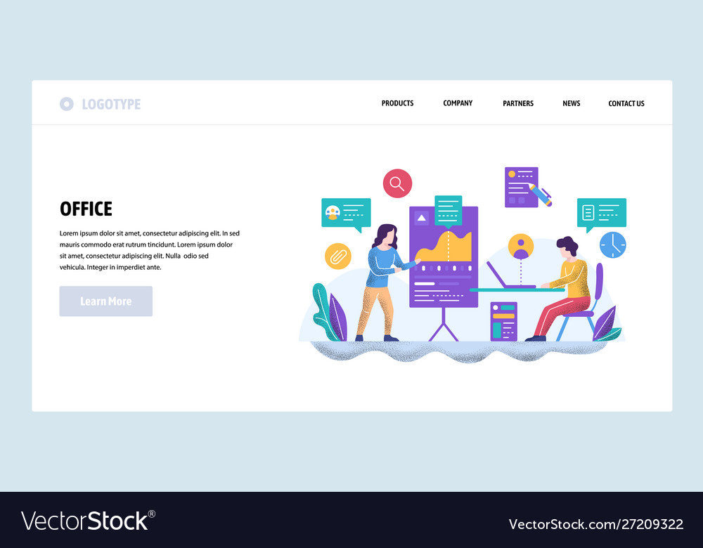 Web site design template business Royalty Free Vector Image