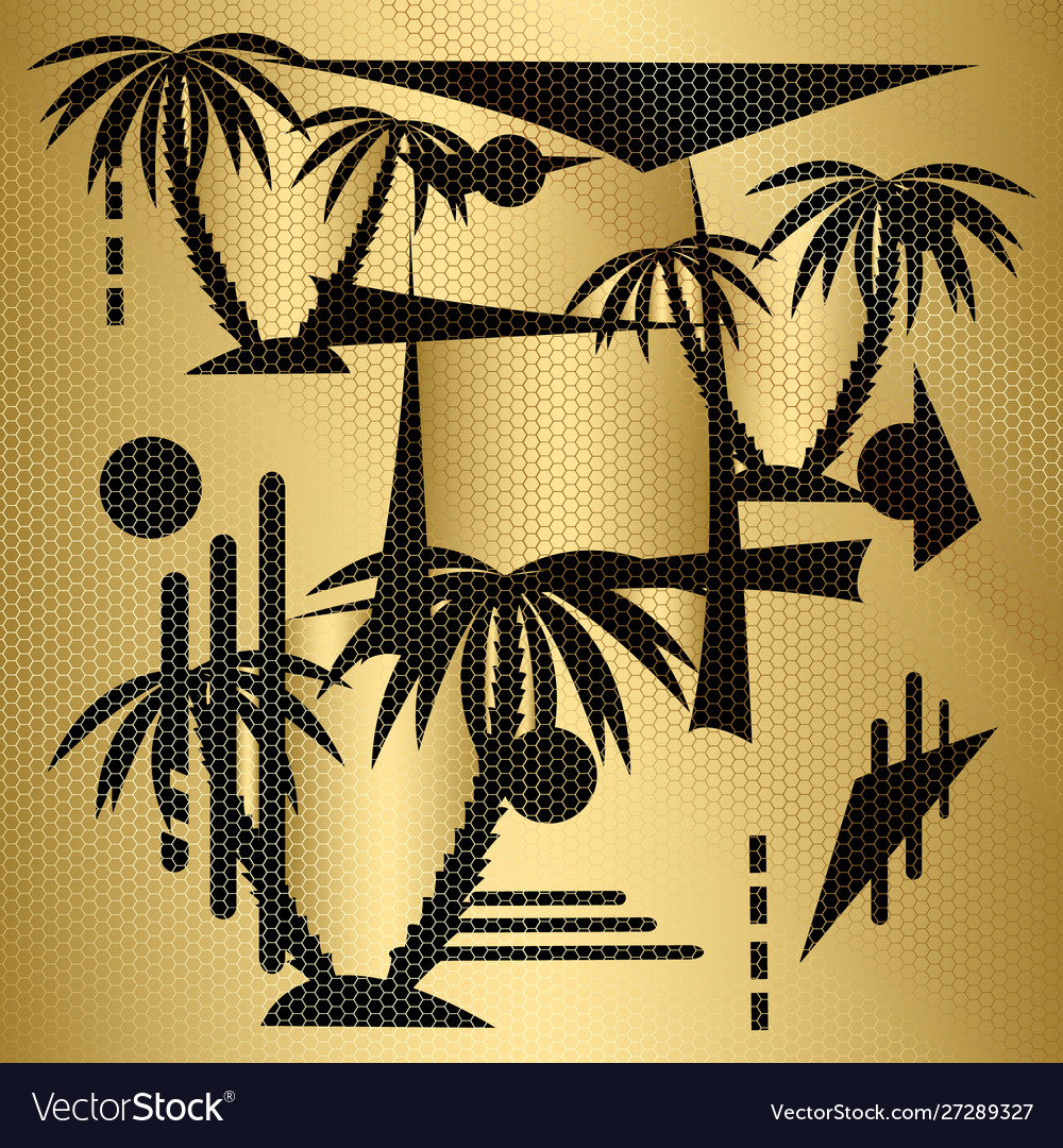 Abstract background with palm trees Vector Image Abstract background with palm trees