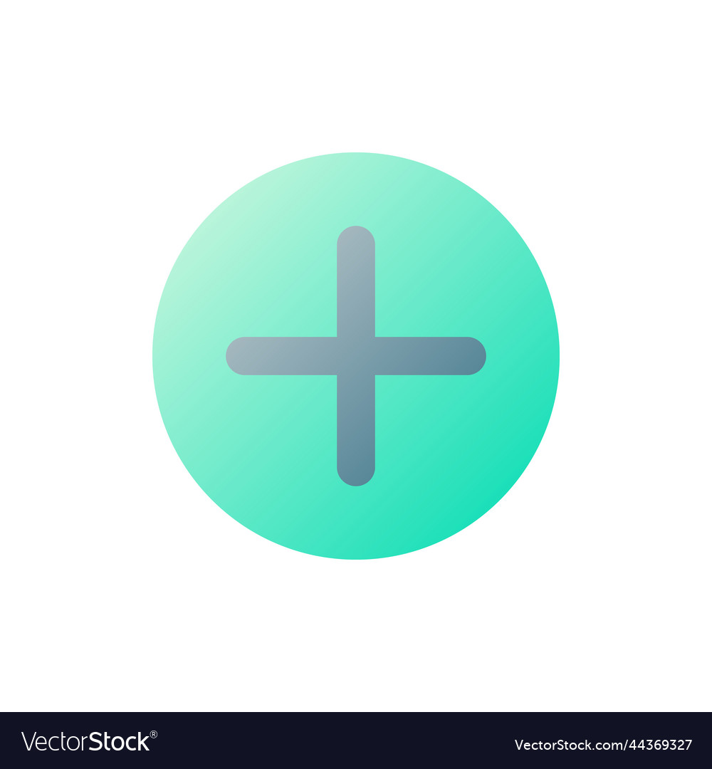 Add button pixel perfect flat gradient two-color