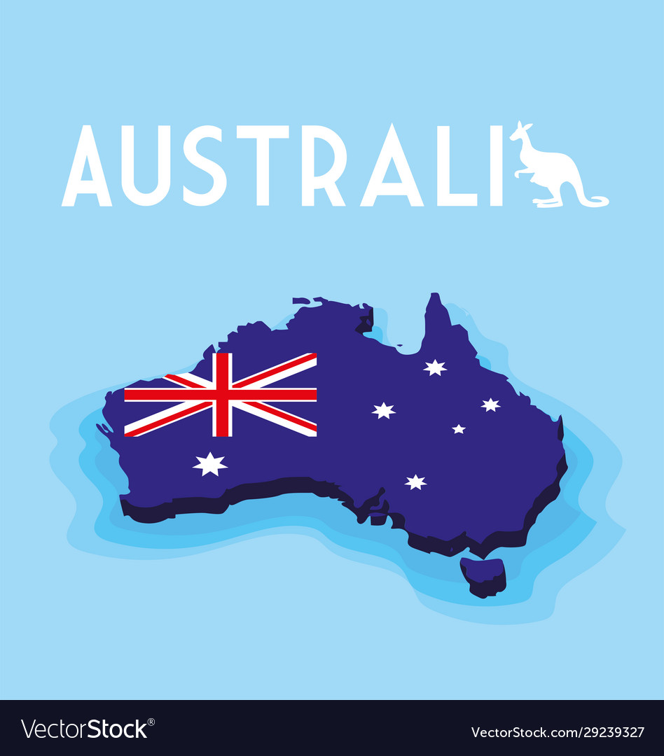 Labelled map of australia