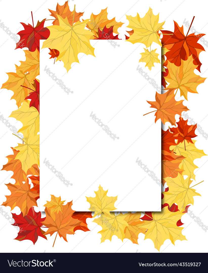 Autumn frame Royalty Free Vector Image - VectorStock