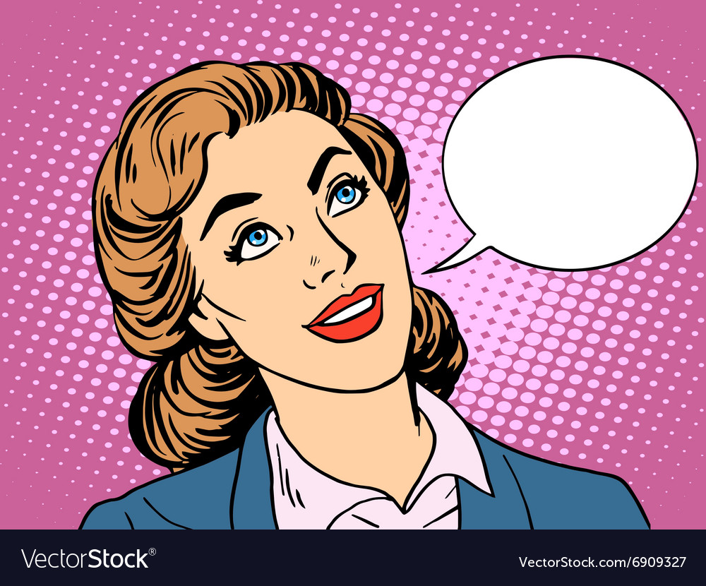 Businesswoman interested in communicating Vector Image