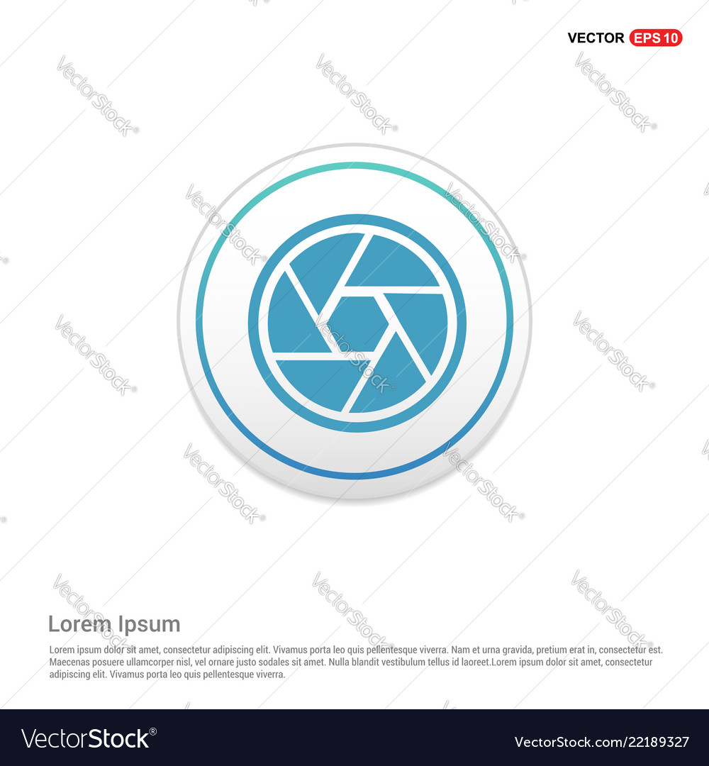 Camera shutter icon - white circle button