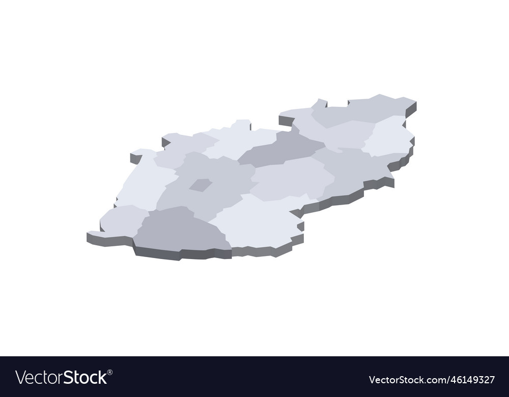 Czech republic political map of administrative