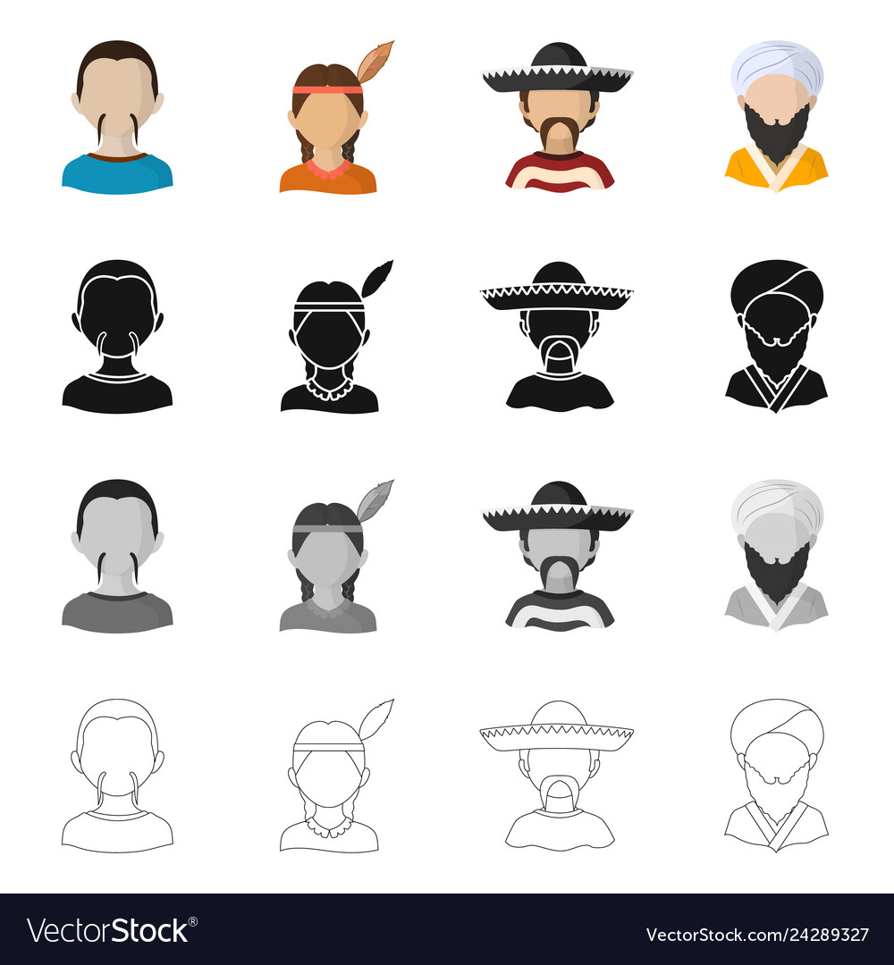 Isolated object of imitator and resident sign set Vector Image Isolated object of imitator and resident sign set