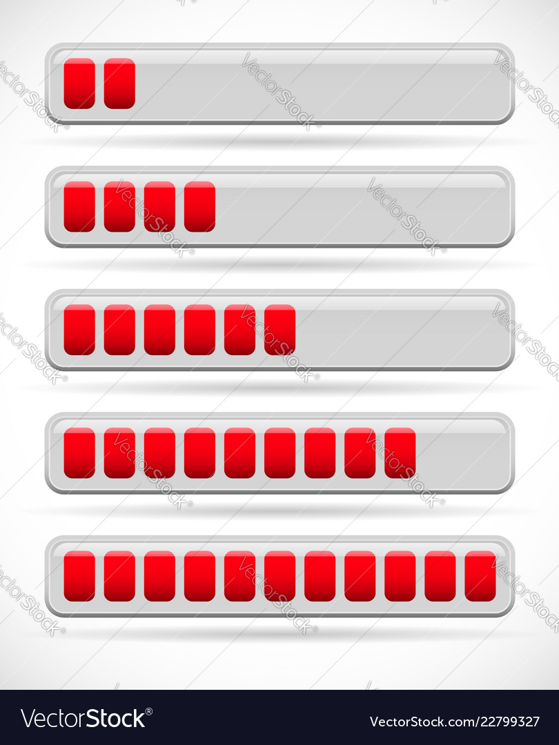 Loading bars vector image Loading bars