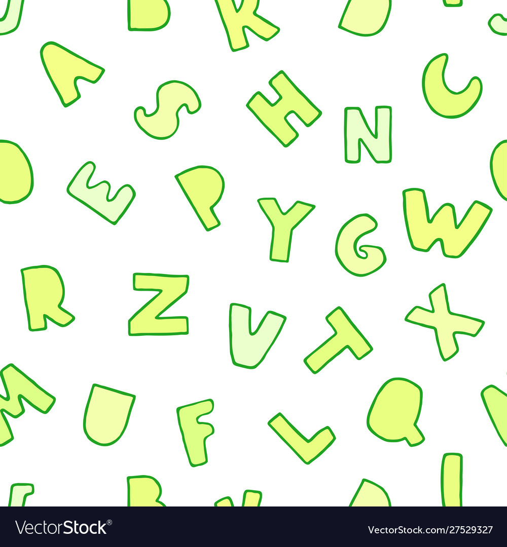 Seamless background with colorful letters vector image Seamless background with colorful letters