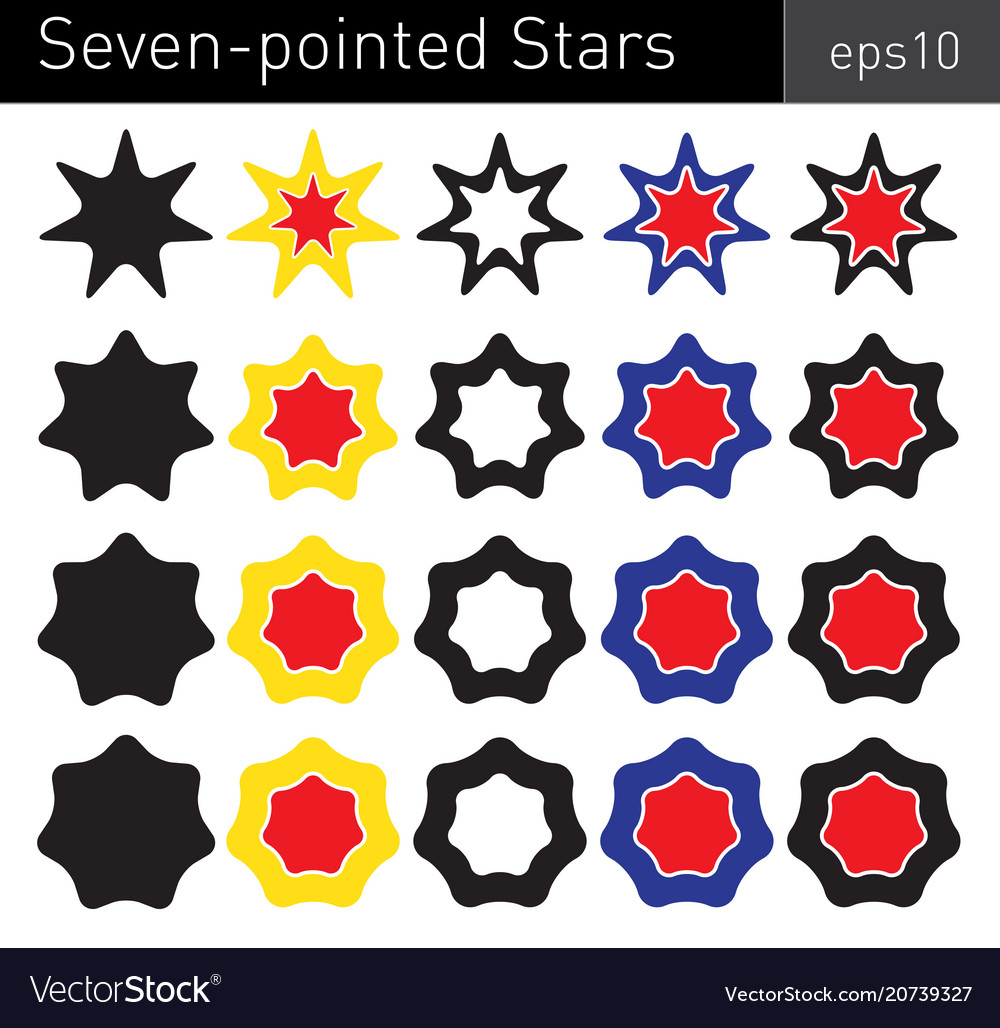 Seven-pointed stars