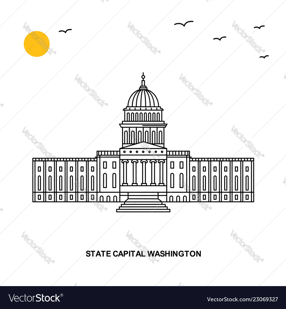 State capital washington monument world travel Vector Image